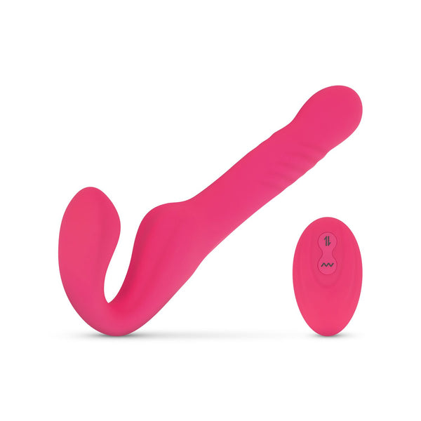 Teazers Strapless Strap On Vibrator - Roze