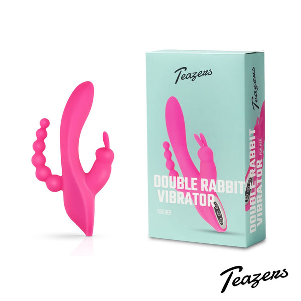 Teazers – Dubbele Rabbit Vibrator – Roze - Afbeelding 2