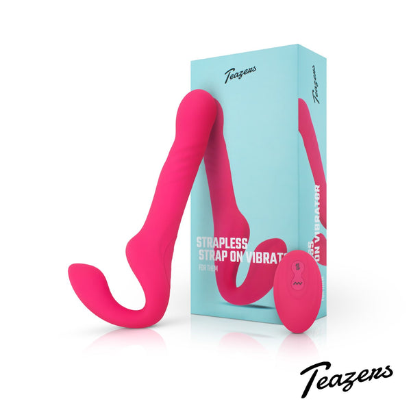 Teazers Strapless Strap On Vibrator - Roze - Afbeelding 2