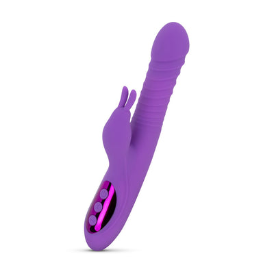 Teazers – Stotende, Verwarmende Rabbit Vibrator – Paars | Siliconen | Spatwaterdicht | USB Oplaadbaar | 20 Standen